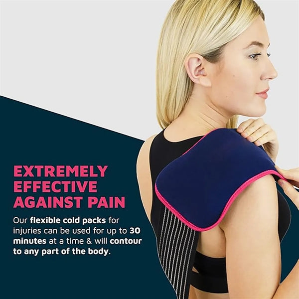 Gel Ice Packs for Sports Injuries with Wrap-Around Strap