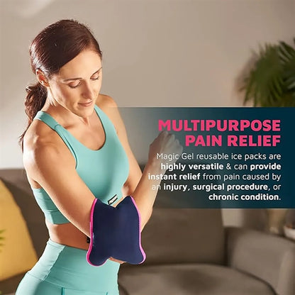 Gel Ice Packs for Sports Injuries with Wrap-Around Strap