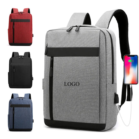 USB Charging Bagpack Nylon Casual Rucksack