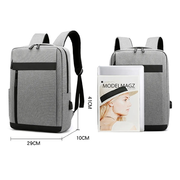 USB Charging Bagpack Nylon Casual Rucksack
