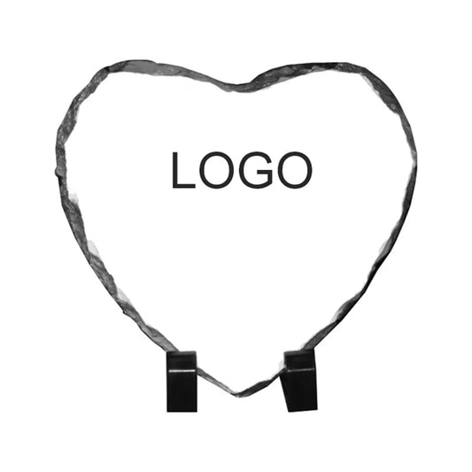 Customized Slate Rock Stone Heart Shaped Photo Frame
