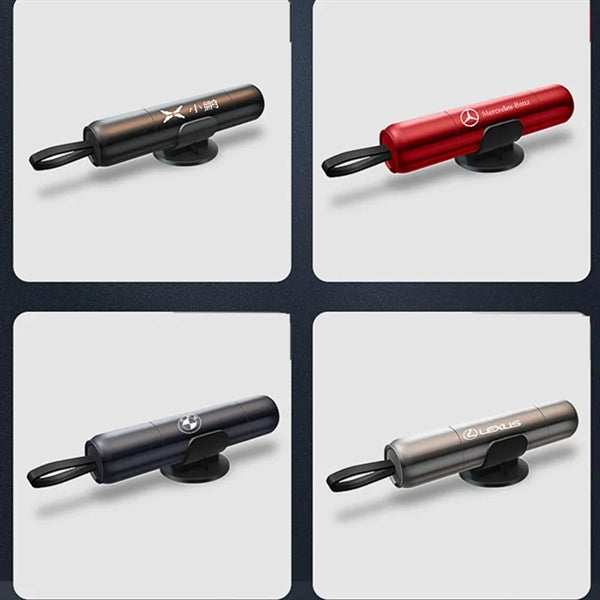2 In 1 Car Safety Hammer Window Glass Breaker
