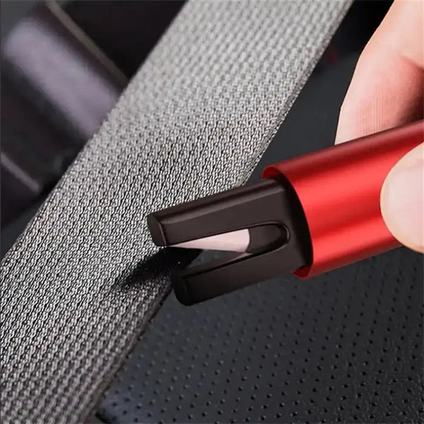 2 In 1 Car Safety Hammer Window Glass Breaker