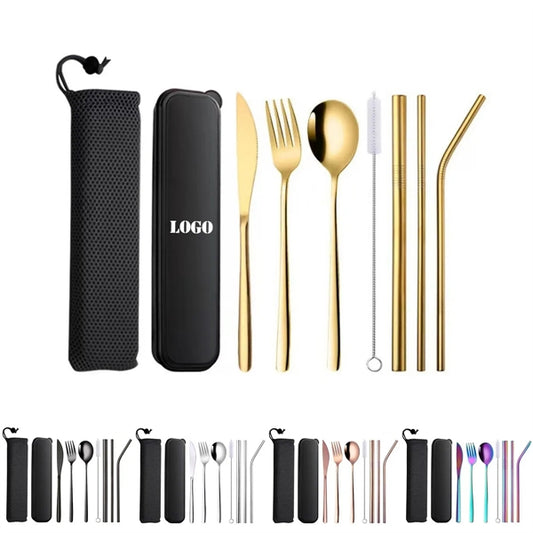 Travel Cutlery Set With Portable Case