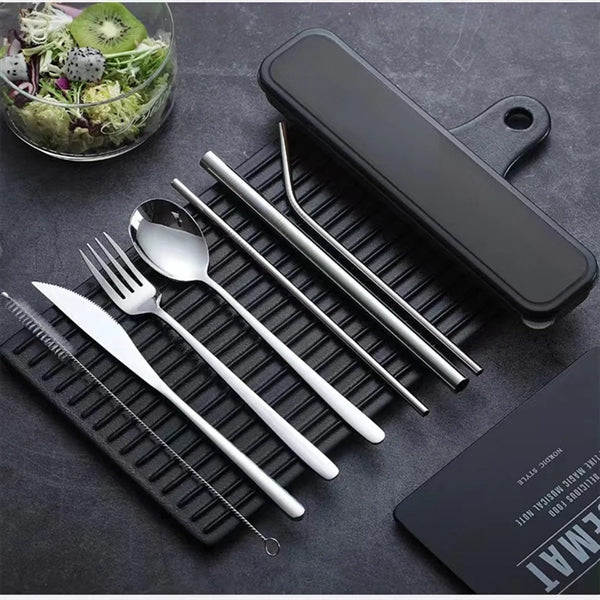 Travel Cutlery Set With Portable Case