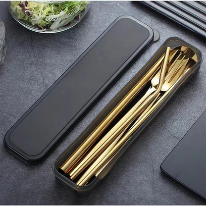 Travel Cutlery Set With Portable Case