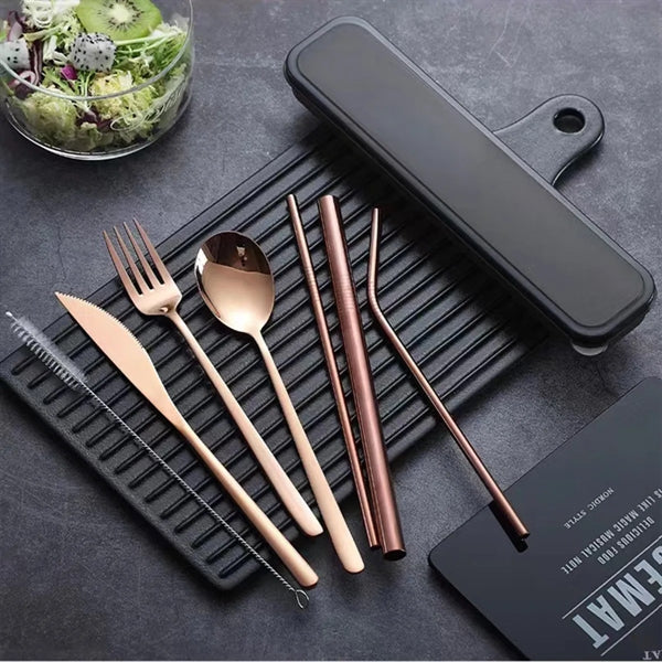 Travel Cutlery Set With Portable Case