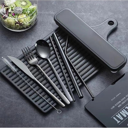 Travel Cutlery Set With Portable Case