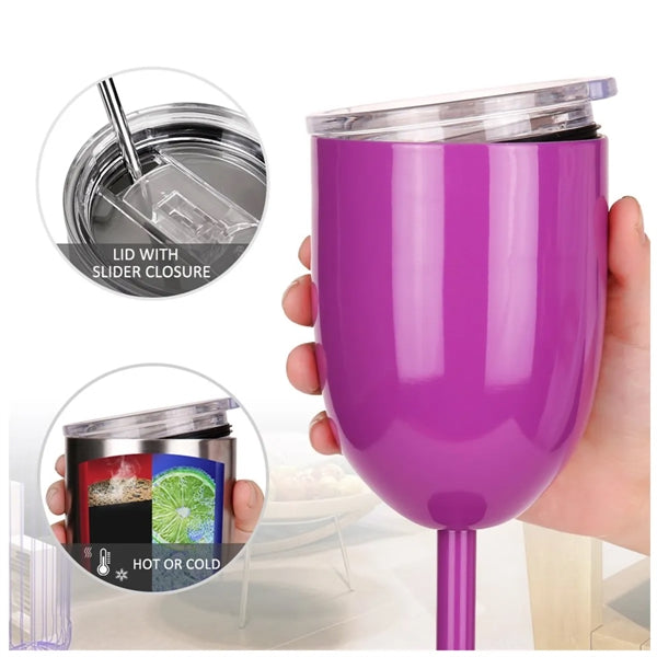 14Oz Stainless Steel Wine Glasses Cups