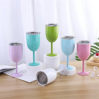 14Oz Stainless Steel Wine Glasses Cups