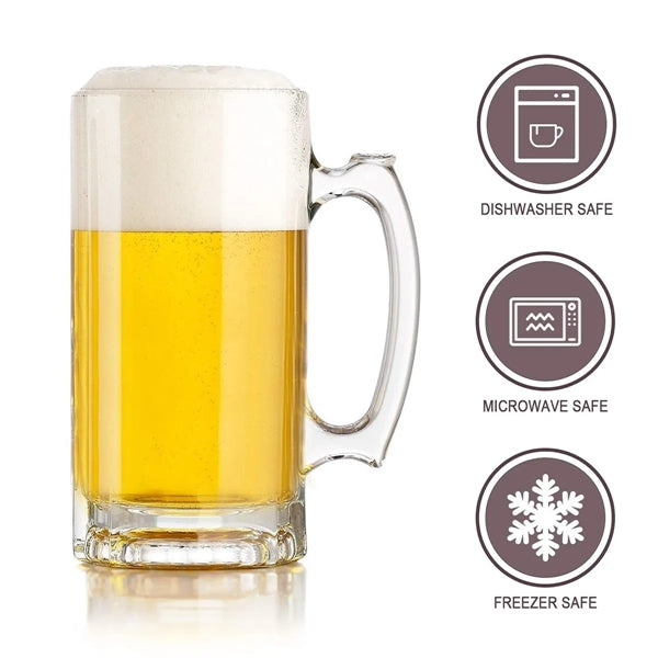 16Oz Glass Mugs With Handle