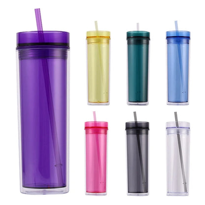 16 Oz Double Wall Insulated Skinny Acrylic Tumblers