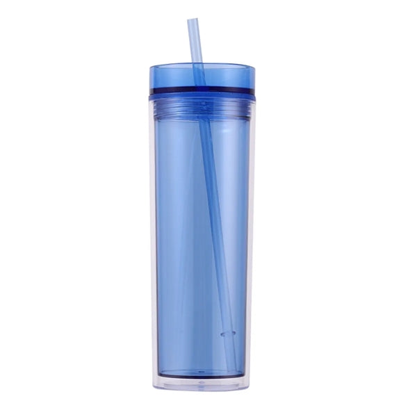 16 Oz Double Wall Insulated Skinny Acrylic Tumblers