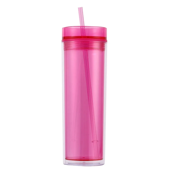 16 Oz Double Wall Insulated Skinny Acrylic Tumblers