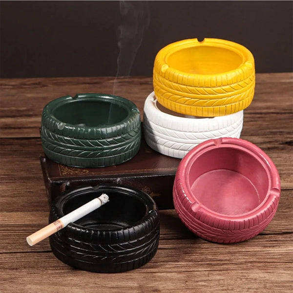 Tire Shaped Round Ashtray