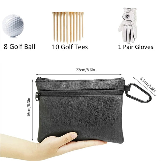 Professional Zippered Golf Pouch Black
