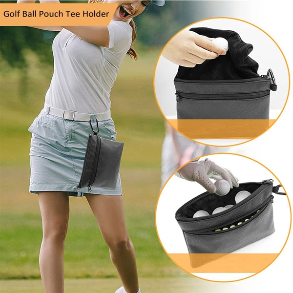 Professional Zippered Golf Pouch Black