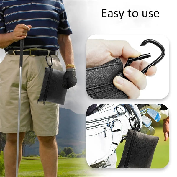 Professional Zippered Golf Pouch Black