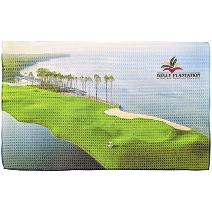 16" X 25" Sublimation Serged Edges Waffle Weave Towel