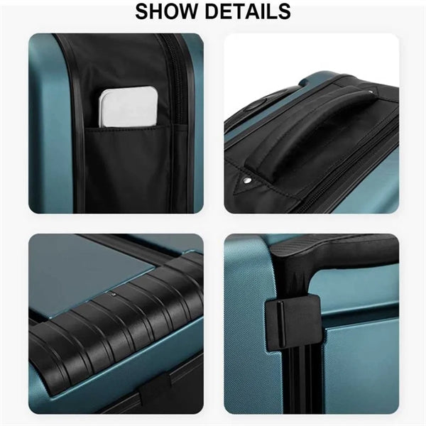 Foldable Expandable PC Hardshell Luggage with Spinner Wheels