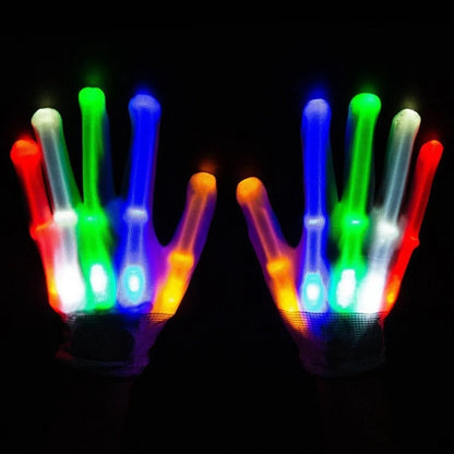 LED Flashing Light Up Skeleton Gloves