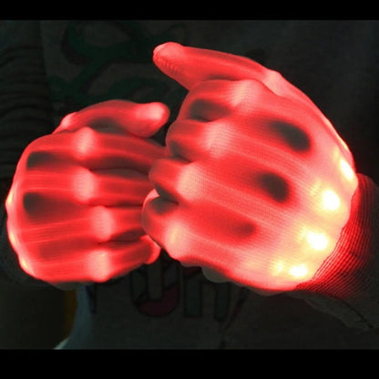 LED Flashing Light Up Skeleton Gloves