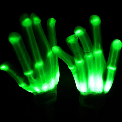 LED Flashing Light Up Skeleton Gloves