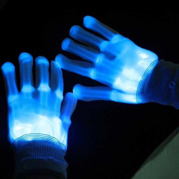 LED Flashing Light Up Skeleton Gloves