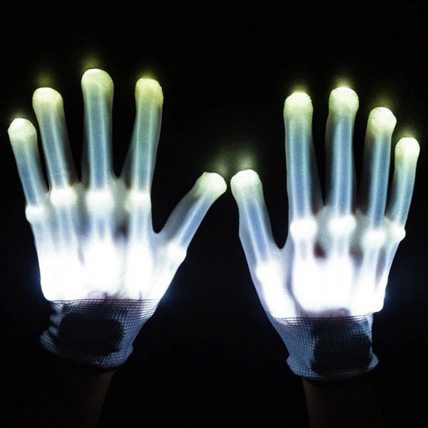 LED Flashing Light Up Skeleton Gloves