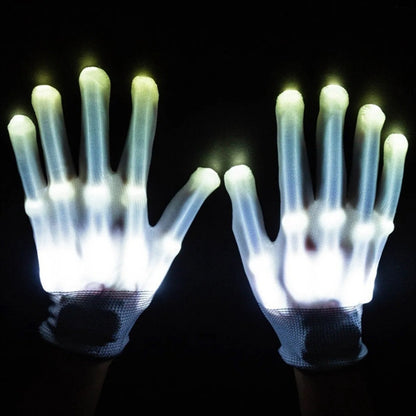LED Flashing Light Up Skeleton Gloves