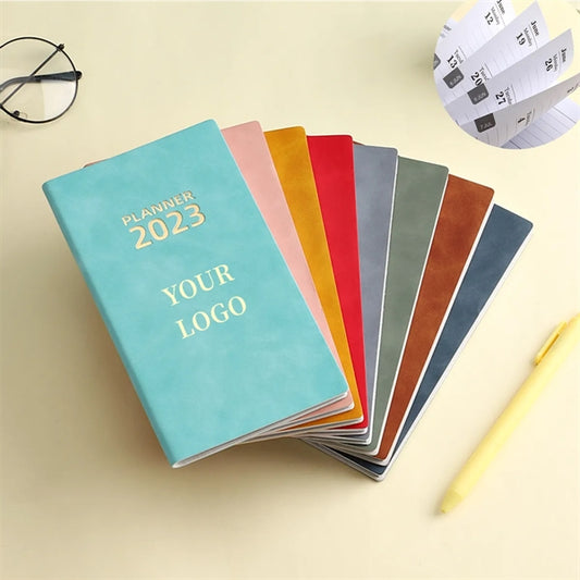 2023 A6 Texture PU Cover Daily Planner Notebook
