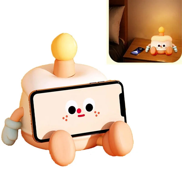 Birthday Cake Shaped Pat Lamp LED Silicon Night Light
