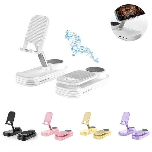 Adjustable Phone Stand With Bluetooth Speaker