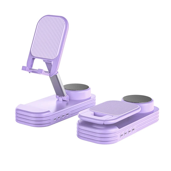 Adjustable Phone Stand With Bluetooth Speaker