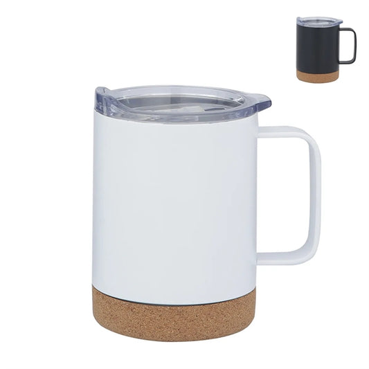 12Oz Stainless Steel Tumbler With Cork Bottom
