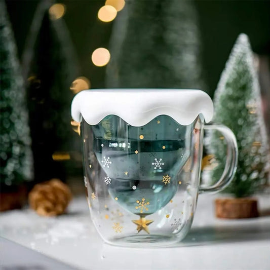 10Oz Christmas Double Wall Glass