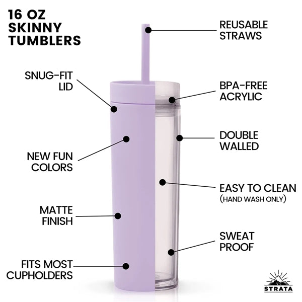 16Oz Tumblers With Lids And Straws