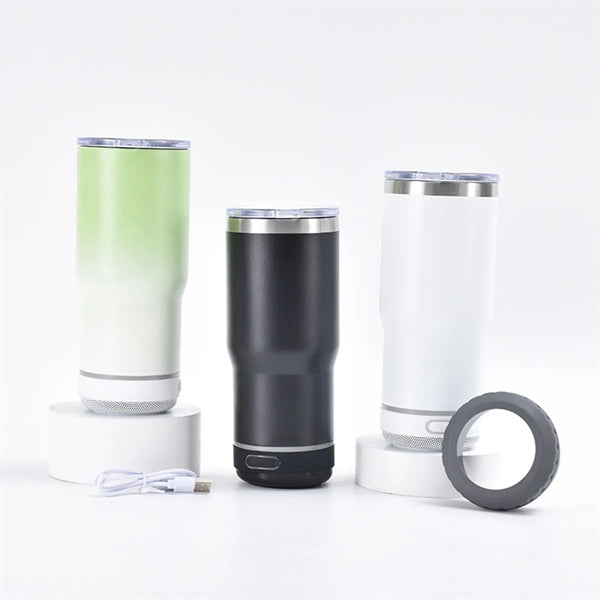 30Oz Stainless Steel Tumbler With Bluetooth Speaker