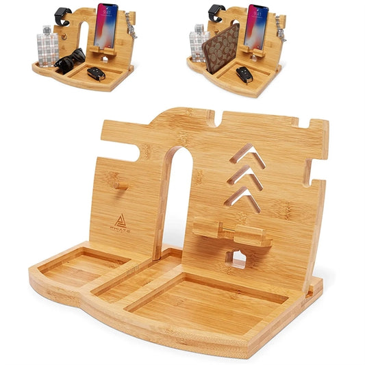Bamboo Wood Charging Station