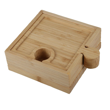 Bamboo 6-in1 Puzzle Cheese Board Set
