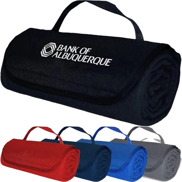 Custom Embroidered Fleece Roll-Up Blanket