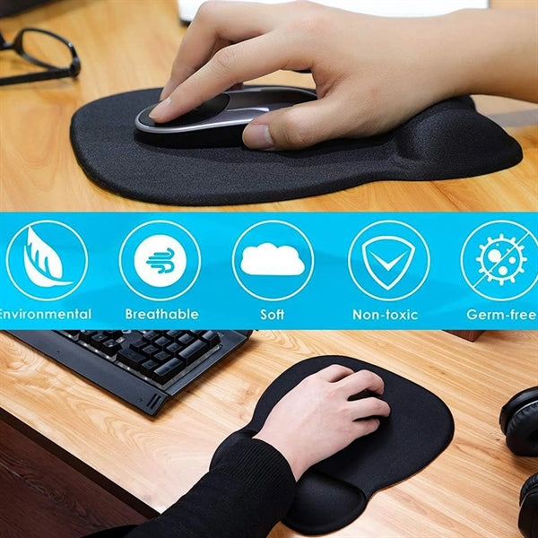 Silicone Non-Slip Mouse Pad With Wrist Support