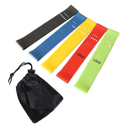 Set Of 5 TPE Yoga Training Resistance Bands