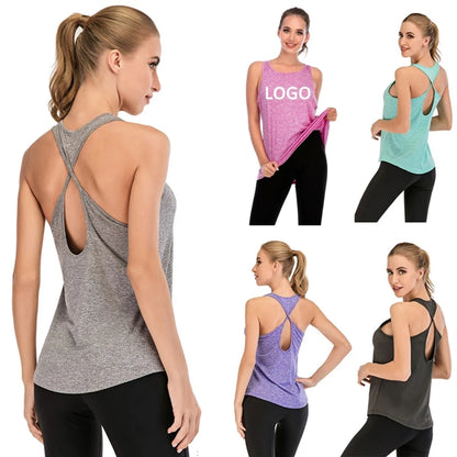 Woman Sport Fitness Cross Shirt