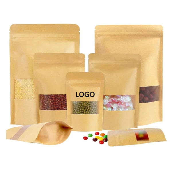7.8"X11.8"Kraft Paper Ziplock Bag