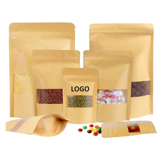 7.8"X11.8"Kraft Paper Ziplock Bag