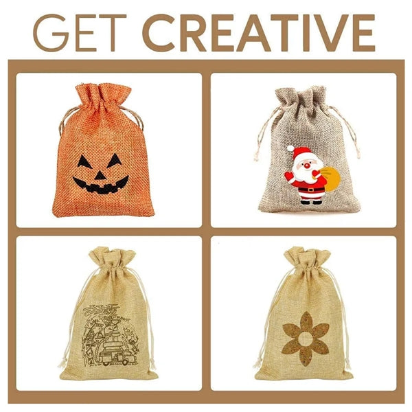Burlap Drawstring Gift Bag