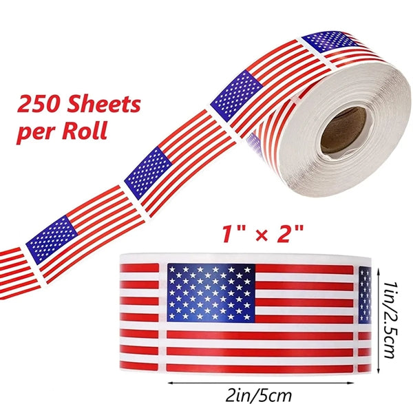 American Flag Stickers