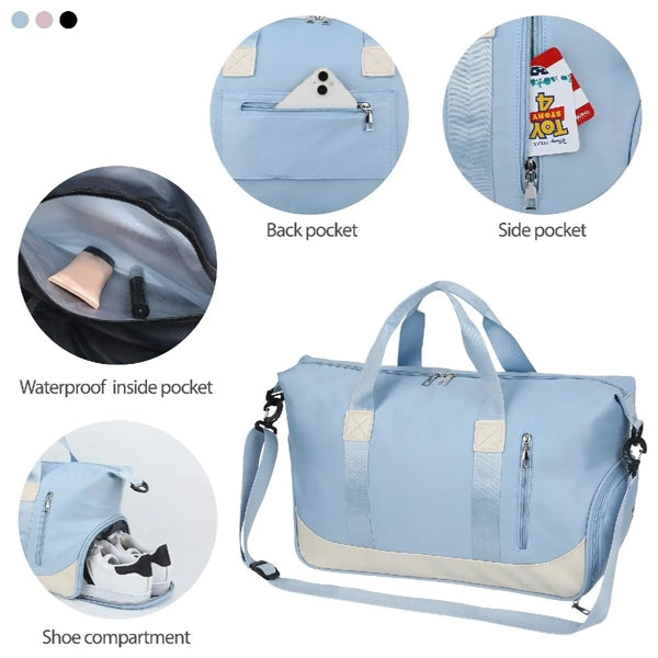 GYM DRY WET SEPARATED DUFFLE BAG (17" x 10" x 8")