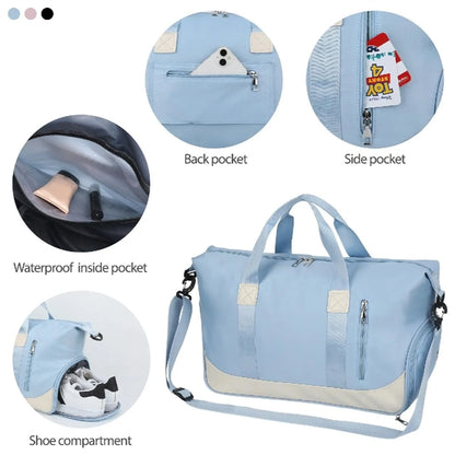 GYM DRY WET SEPARATED DUFFLE BAG (17" x 10" x 8")
